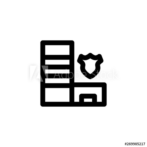 500x500 Police Station Icon Vector Illustration