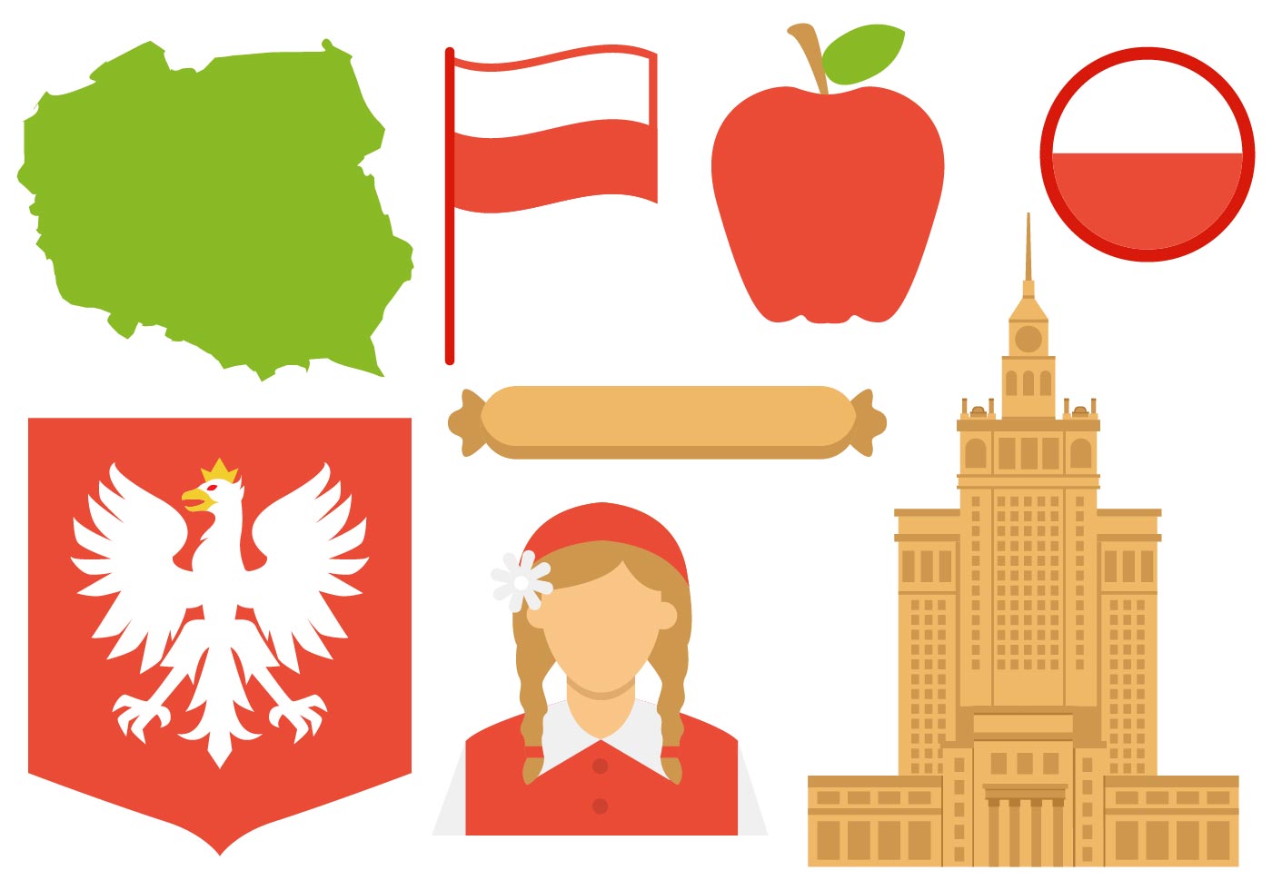 1400x980 Poland Icons Vector