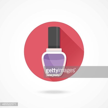 416x416 Vector Purple Nail Polish Icon Premium Clipart