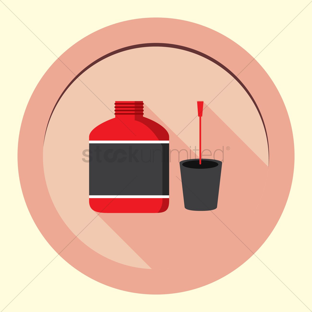 1300x1300 Free Nail Polish Icon Vector Image