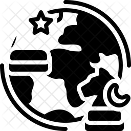 256x256 International Politics Icon Of Glyph Style