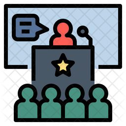 256x256 Political Icon Of Colored Outline Style