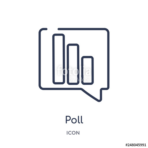 500x500 Poll Icon From Political Outline Collection Thin Line Poll Icon