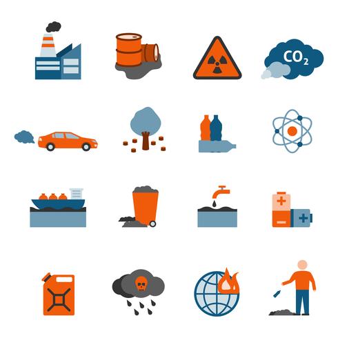 490x490 Pollution Icons Set