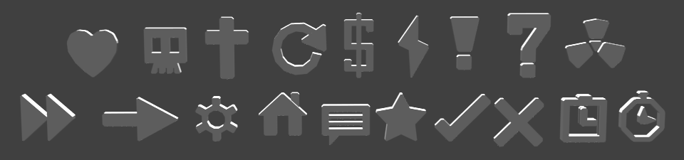 960x225 Simple Low Poly Icon Assets