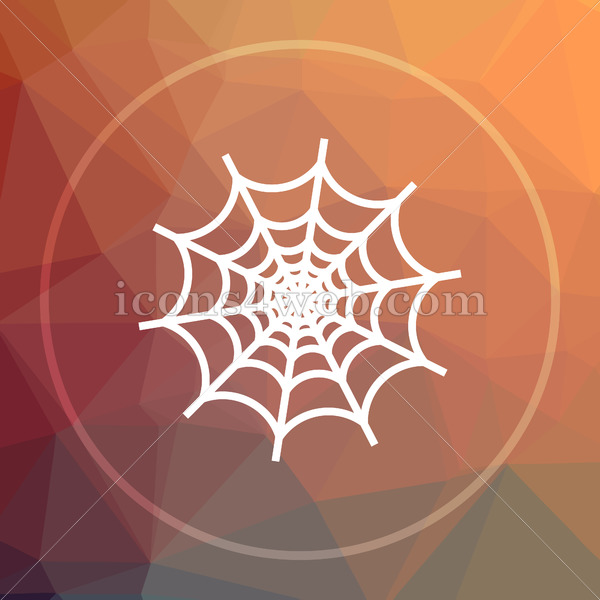 600x600 Spider Web Low Poly Icon Website Low Poly Icon