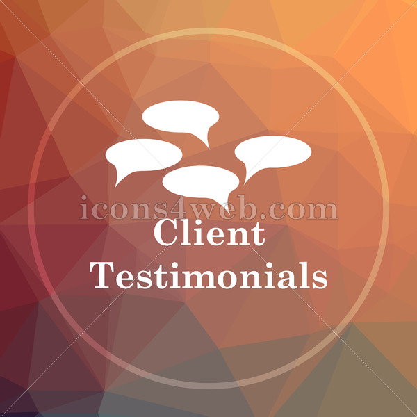 600x600 Client Testimonials Low Poly Icon Website Low Poly Icon