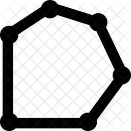 256x256 Polygon Icon Of Glyph Style