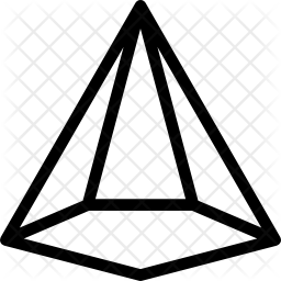 256x256 Polygon Icon Of Line Style