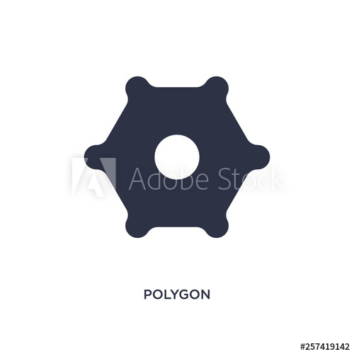 500x500 Polygon Icon On White Background Simple Element Illustration