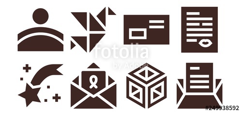 500x233 Polygon Icon Set Stock Image And Royalty Free Vector