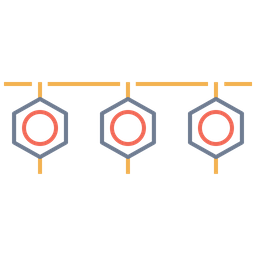 256x256 Hexagon, Polymer, Polygon, Circle, Atom, Science Icon Of Line