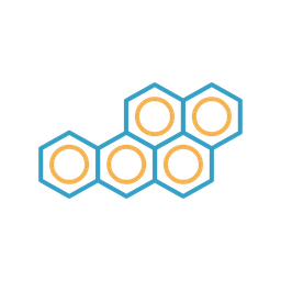 256x256 Polymor, Polymer, Hexagon, Circle, Atom, Mole Icon Of Line Style