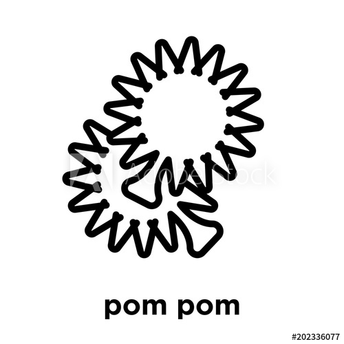 500x500 Pom Pom Icon Isolated On White Background