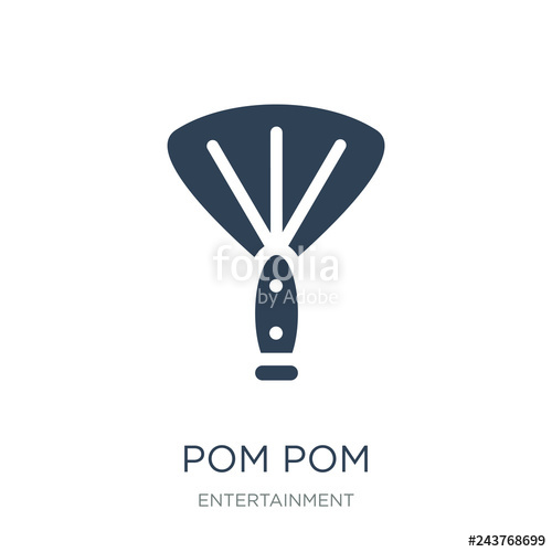 500x500 Pom Pom Icon Vector On White Background, Pom Pom Trendy Filled I