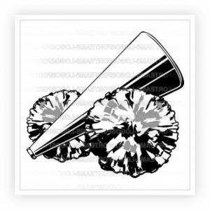 300x300 Sports Logo Part Of Vector Cheerleading Megaphone And Pom Poms
