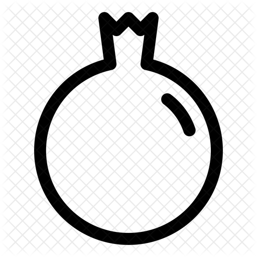 512x512 Pomegranate Icon Of Line Style