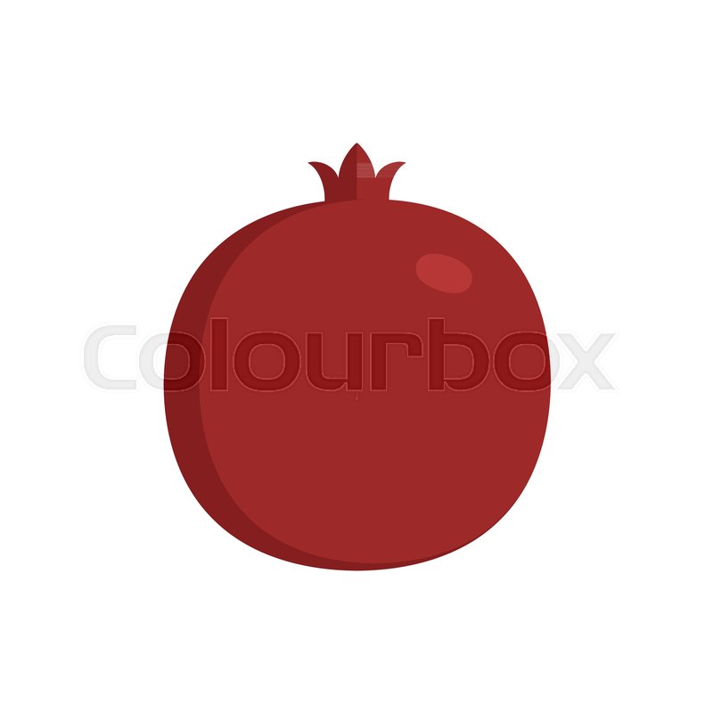 800x800 Pomegranate Icon In Flat Design Stock Vector Colourbox