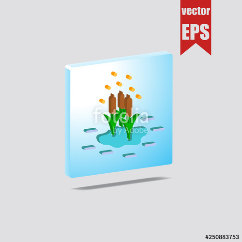 500x500 Pond Icon Vector Illustration Stock Image And Royalty Free
