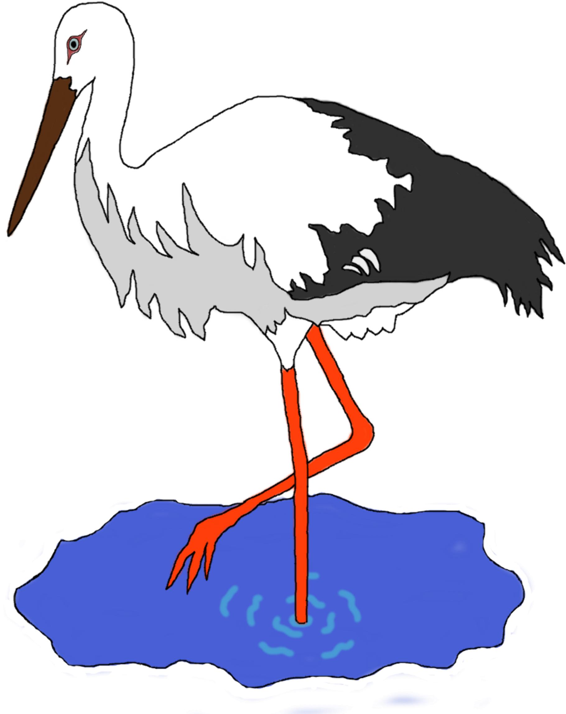 1820x2295 Stork In A Pond Icons Png