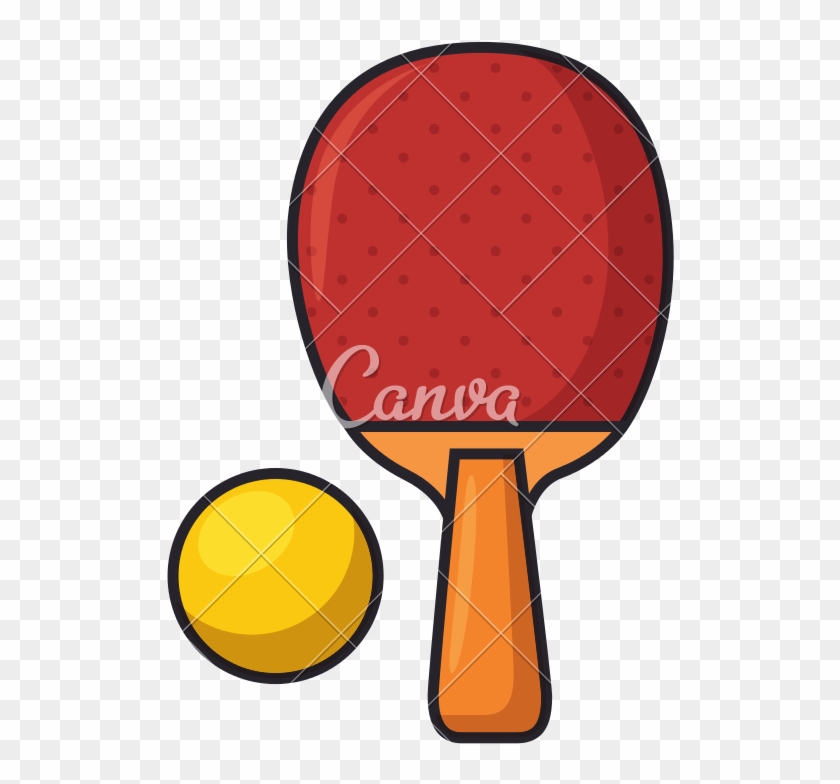 840x784 Ping Pong Racket And Ball Sport Icon
