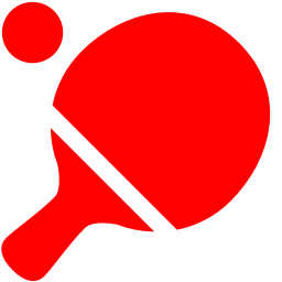 256x256 Free Red Ping Pong Icon