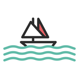 256x256 Speeding Pontoon Boat Vector Illustration