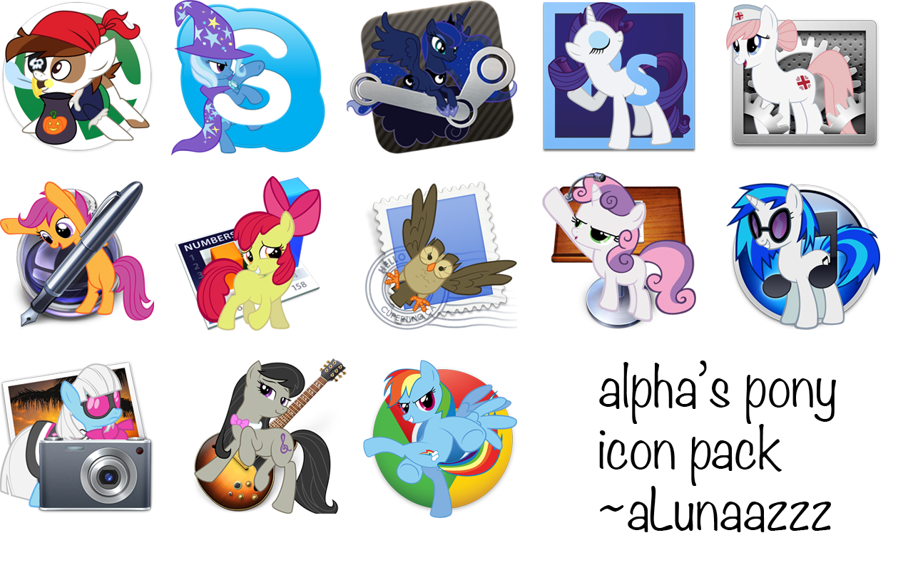 Alpha's Pony Icon Pack 1280x800 Alpha's Pony Icon Pack