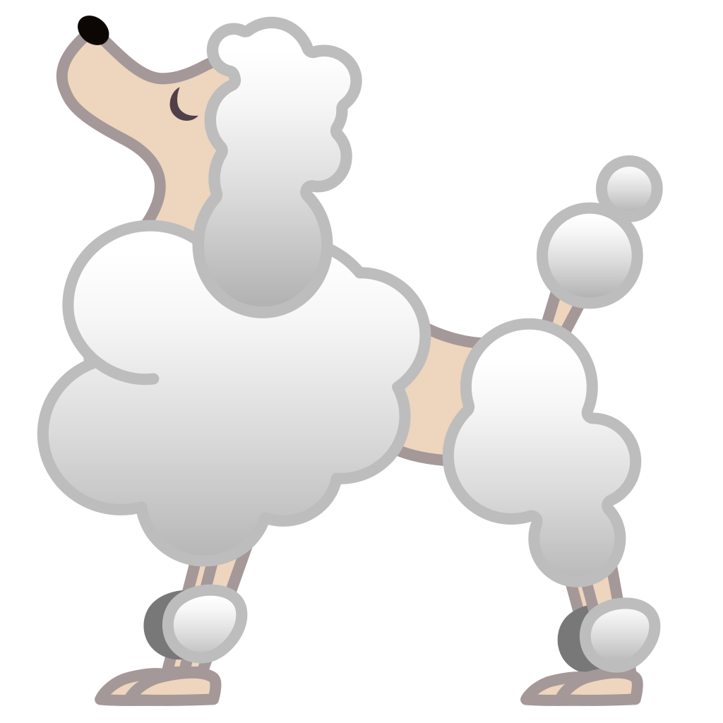 1024x1024 Poodle Icon Noto Emoji Animals Nature Iconset Google