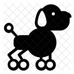 256x256 Poodle Icon Of Glyph Style