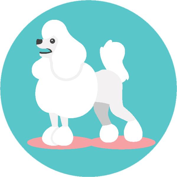 600x599 Adorable Simple Pure Breed Puppy Dog Icon Cartoon