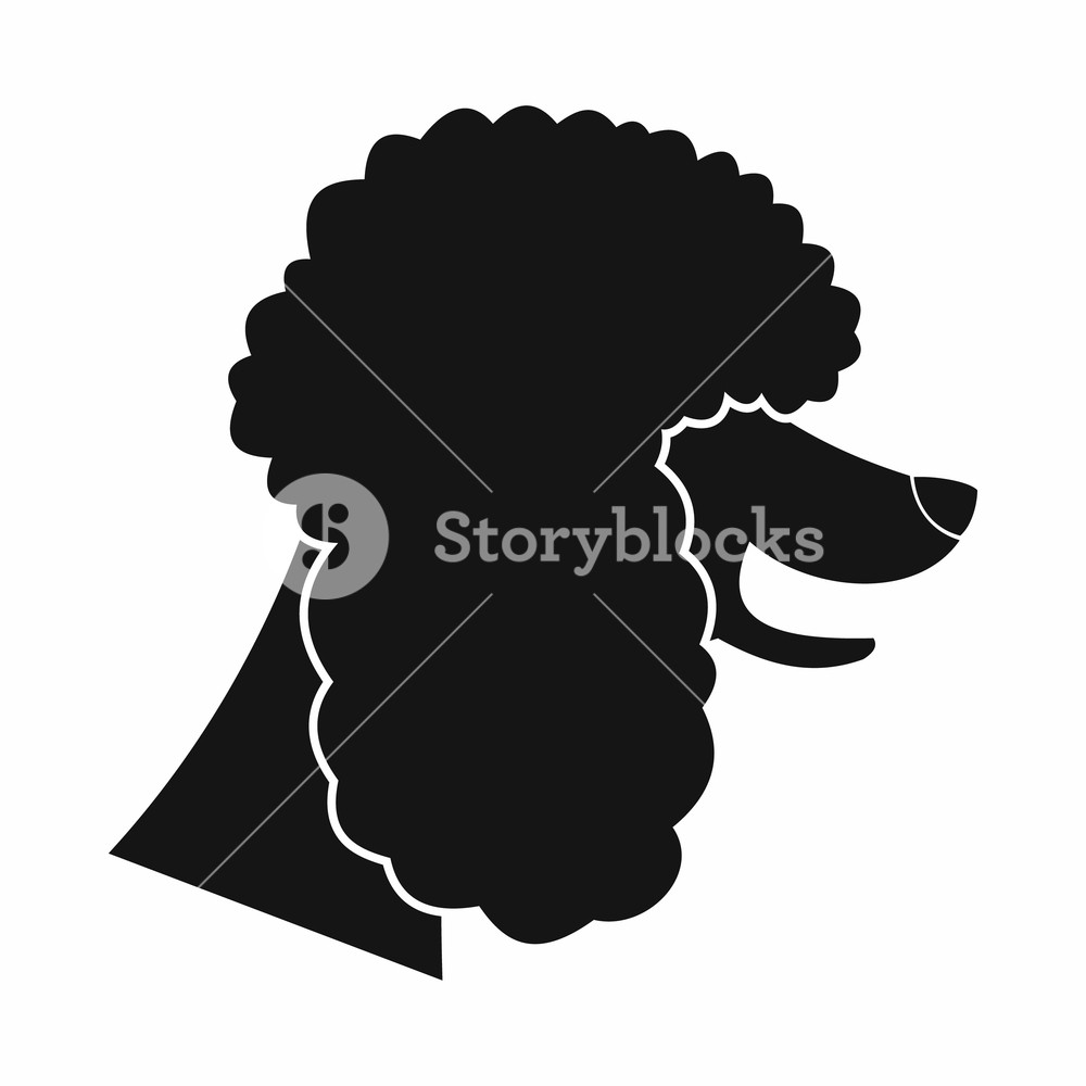 1000x1000 Poodle Dog Icon In Simple Style Isolated On White Background