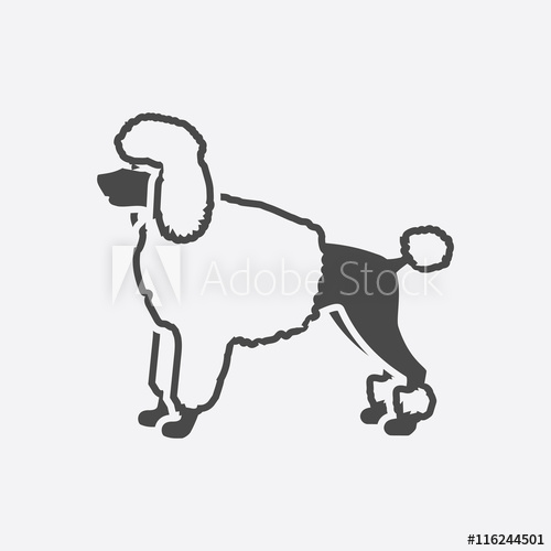 500x500 Poodle Icon Black Simple Singe Dog Icon From The Dog Breads Set