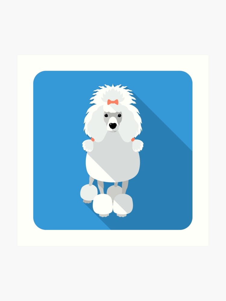 750x1000 Poodle Icon Flat Design Art Print