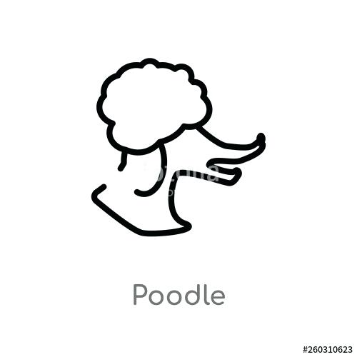 500x500 Poodle Outline