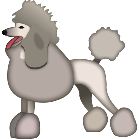 480x480 Download Poodle Dog Emoji Emoji Island