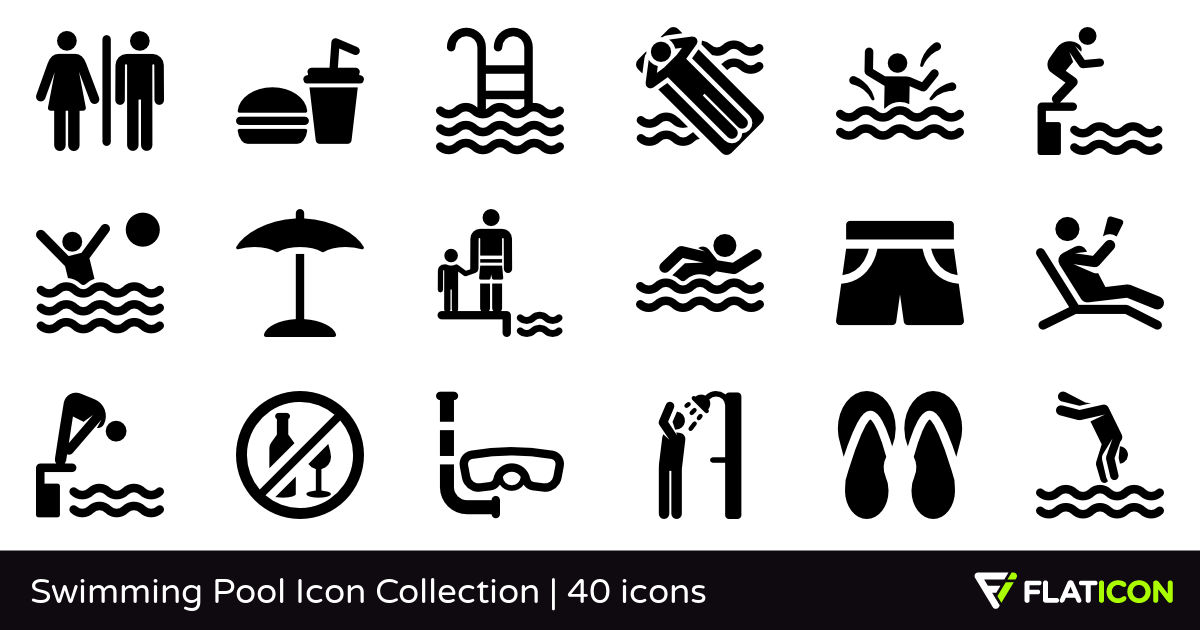 1200x630 Swimming Pool Icon Collection Free Icons
