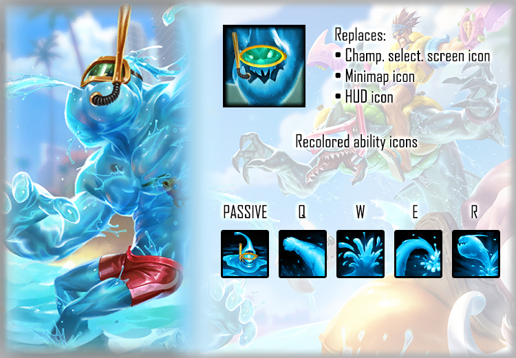 750x520 Pool Party Icons Rek'sai Zac Mobaskins