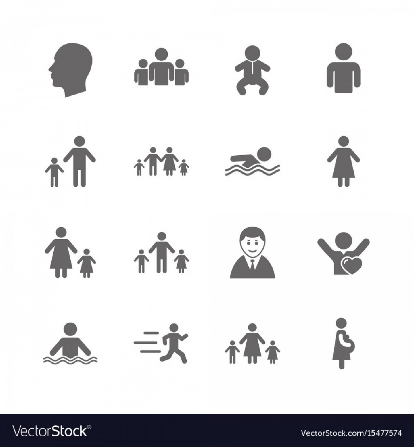 1440x1555 Set Of People And Family Icons Swimming Pool Vector Cultracing