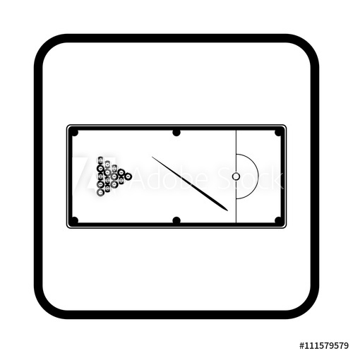 500x500 Pool Table Vector Icon