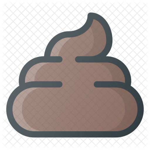 512x512 Poop Icon Of Colored Outline Style