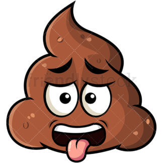 324x324 Winking And Smiling Poop Emoji Cartoon Vector Clipart