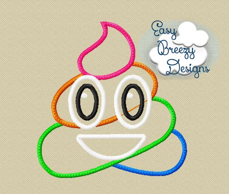 Emoji Only No Text Rainbow Poop Emoji Applique Design Etsy 794x673 Emoji Only No Text Rainbow Poop Emoji Applique Design Etsy