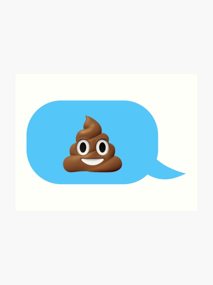 Poop Emoji Text Message Art Print 750x1000 Poop Emoji Text Message Art Print