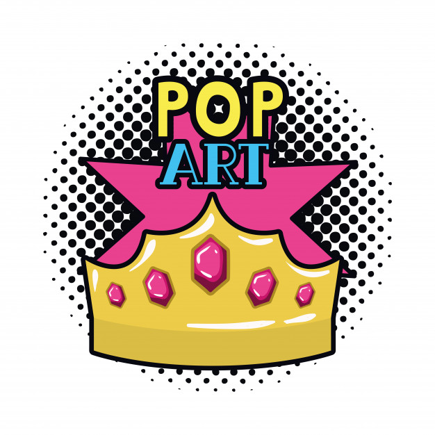 626x626 Golden Crown Pop Art Icon Vector Premium Download