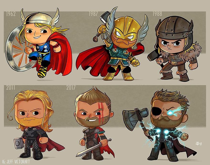 Artist Illustrates The Evolution Of Pop Culture Icons In The Most 880x691 Artist Illustrates The Evolution Of Pop Culture Icons In The Most