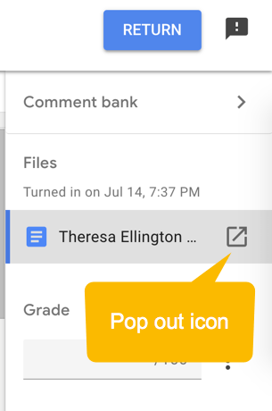 Pop Out Icon In Google Classroom Feedback Tool 305x460 Pop Out Icon In Google Classroom Feedback Tool
