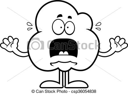 450x331 Scared Cartoon Popcorn A Cartoon Illustration Of A Popcorn Kernel