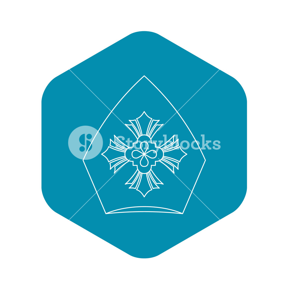 1000x1000 Pope Hat Icon Outline Illustration Of Pope Hat Vector Icon