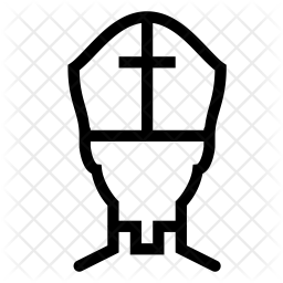256x256 The Pope Icon Of Line Style
